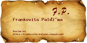 Frankovits Palóma névjegykártya